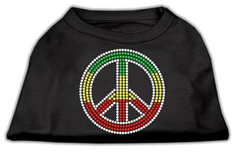 Rasta Peace Sign Shirts Black