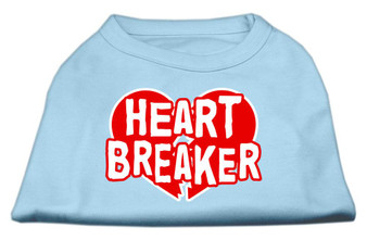 Heart Breaker Screen Print Shirt Baby Blue