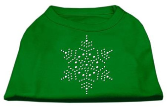 Snowflake Rhinestone Shirt Emerald Green