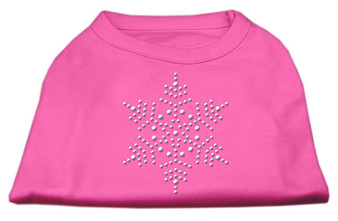 Snowflake Rhinestone Shirt Bright Pink