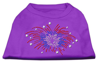 Fireworks Rhinestone Shirt Purple