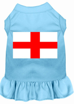 St. Georges Cross Screen Print Dress Baby Blue