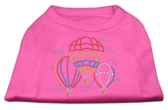 Hot Air Balloon Rhinestone Shirts Bright Pink