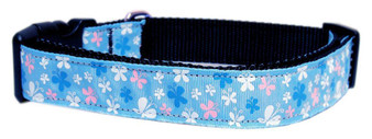 Butterfly Nylon Ribbon Collar Blue