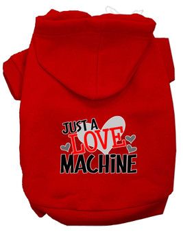 Love Machine Screen Print Dog Hoodie