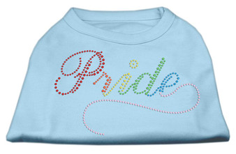 Rainbow Pride Rhinestone Shirts Baby Blue