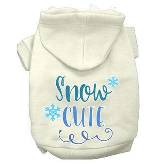 Snow Cute Screen Print Dog Hoodie