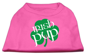 Irish Pup Screen Print Shirt Bright Pink