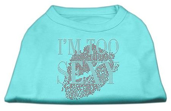 I'm Too Sexy Rhinestone Shirts Aqua