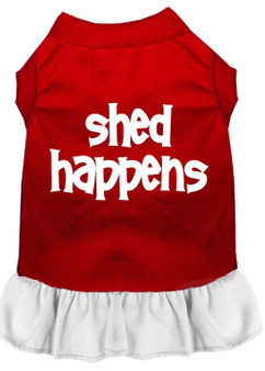 Shed Happens Screen Print Dress Red