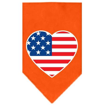 American Flag Heart Screen Print Bandana
