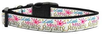 Little Miss Royalty Nylon Dog Collar Medium Narrow