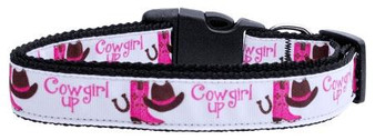 Cowgirl Up Nylon Dog Collar