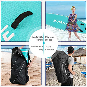 MaxKare SUP Inflatable Stand Up Paddle Board with 10'30''6'' Premium Paddleboard & Bi-Directional Pump & Backpack Portable for Youth Adult Have Fun in River, Oceans and Lakes