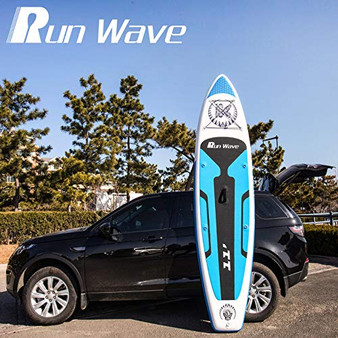 Runwave Inflatable Stand Up Paddle Board 11'×33''×6''(6'' Thick) Non-Slip Deck with Premium SUP Accessories | Wide Stance, Bottom Fins for Surfing Control | Youth Adults Beginner