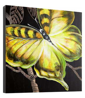 Black / Green Monarch 15.75 x 15.75 Wood Wall Art - Style: 7667266