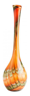 Orange Atu 23.75 Inch Tall Glass Vase - Style: 7796038