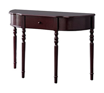 Kings Brand Furniture - Wood Entryway Console Sofa Table with Drawer, Dark Cherry