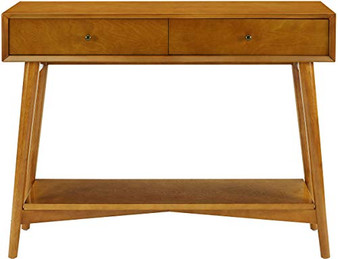 Crosley Furniture Landon Mid-Century Modern Console Table, Acorn