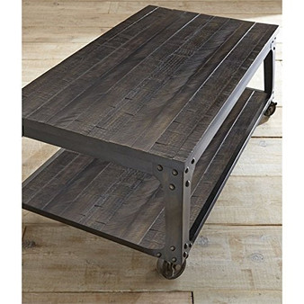 BOWERY HILL Lift Top Coffee Table with Casters in Tobacco