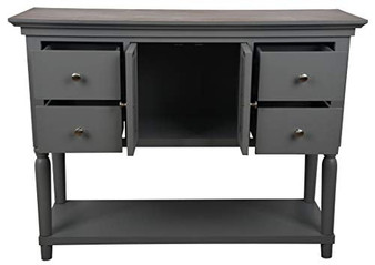 Décor Therapy Taylor Four Drawer Console Table, Gray