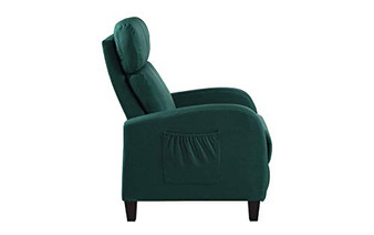 Living Room Slim Manual Recliner Chair (Green)