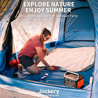 Jackery Portable Power Station Explorer 500, 518Wh Outdoor Solar Generator Mobile Lithium Battery Pack with 110V/500W AC Outlet (Solar Panel Optional) for Road Trip Camping, Outdoor Adventure