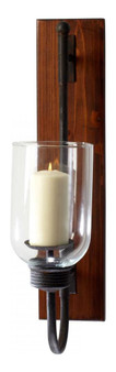 Raw Iron and Natural Wood Sydney Candleholder - Style: 7315352