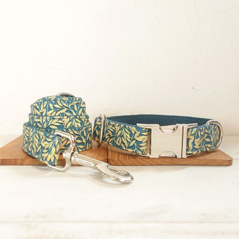 Lovely Golden leaves dog collars and leashes set 5 sizes