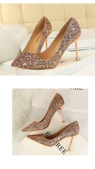 Women's Luxury Jimmy Choo Romy Glitter High Heels Sexy Wedding Pumps Shoes
