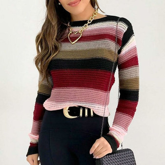 Casual Stripe Knitted Sweater