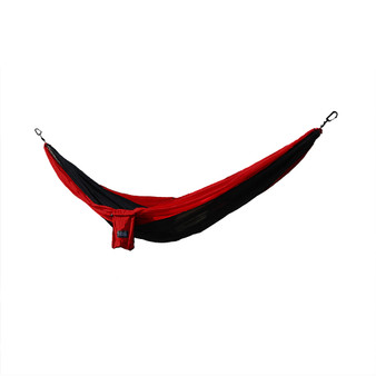 Osage River Twain Double Hammock - Black/Red