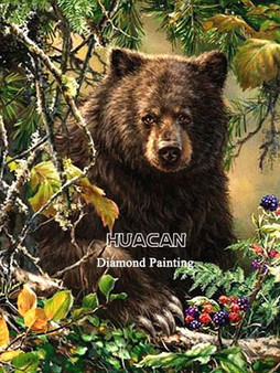 Huacan 5d Diamond Painting New Arrivals Bear Mosaic Animal Diamond Art Full Drill Embroidery Home Decoration
