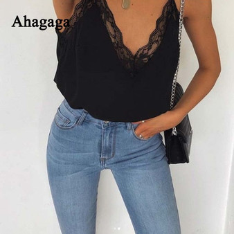 2019 Summer Autumn Sexy Lace Camis Women Tops