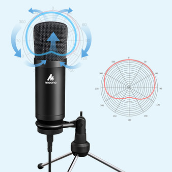 MAONO USB Microphone Podcast Condenser Microphone 192kHz/24bit Professional Microphone With Tripod Stand for Computer Youtube