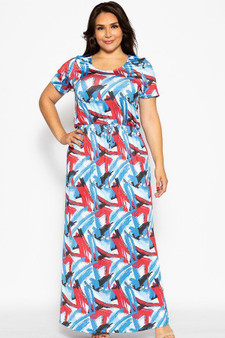 Camouflage Print, Ankle Length Maxi Dress