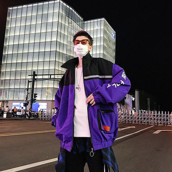 LAPPSTER Men Streetwear Reflective Jackets Windbreaker 2020 Mens Harajuku Patchwork Hip Hop Jackets Vintage Cargo Bomber Jackets