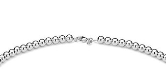 MiaBella 925 Sterling Silver Italian Handmade 6mm Bead Ball Strand Chain Necklace for Women 16, 18, 20 Inch Made in Italy (16.0 Inches)