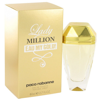 Lady Million Eau My Gold by Paco Rabanne Eau De Toilette Spray 2.7 oz (Women)