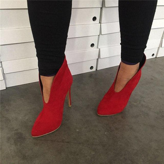 Women Shoes - Fashion Solid Pointed Toe Thin High Heels Shoes