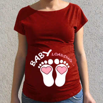 Maternity Printed Short Sleeve T-Shirt