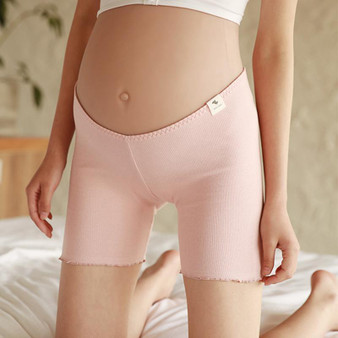 Maternity Plain Cotton Thread Safety Leggings