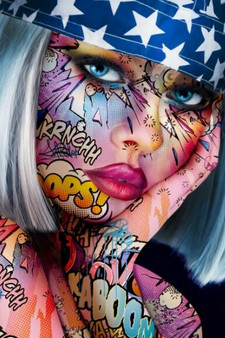 Abstract Graffiti Tattoo Girl Modern Art Posters And Prints Fashion Woman Picture On Canvas Wall Art Painting For Living Room
