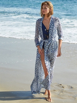 Leopard Print Chiffon Beach Sunscreen Cardigan