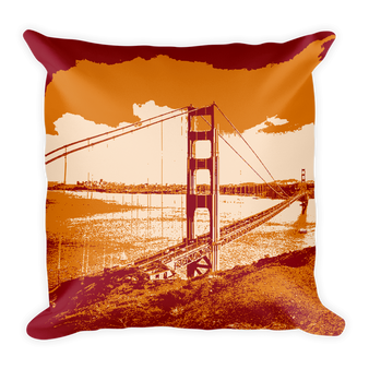 San Francisco Golden Gate Bridge Throw Pillow