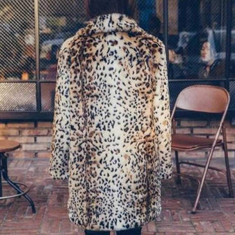 Oversized Fur Coat Winter Faux Fur Leopard Coat