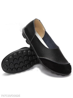 Plain Flat Round Toe Casual Flat & Loafers