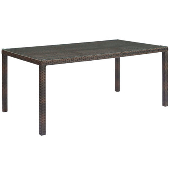 Conduit 70" Outdoor Patio Wicker Rattan Dining Table