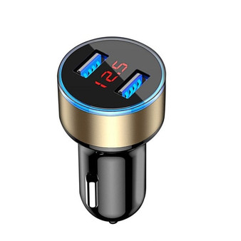 3.1A 5V Dual USB Car Charger With LED Display