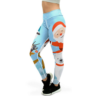 Women Fashion Christmas High Waist Pants Leggings Running Yoga Pants Tights Trousers Gym Leggings for Ladies Fitness Sportswear